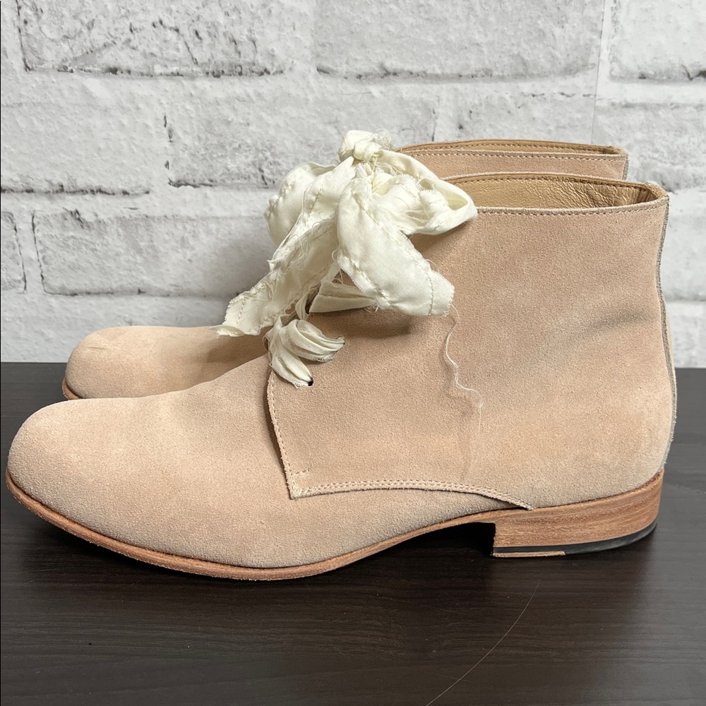 Esquivel lace up ankle suede boots ribbons
